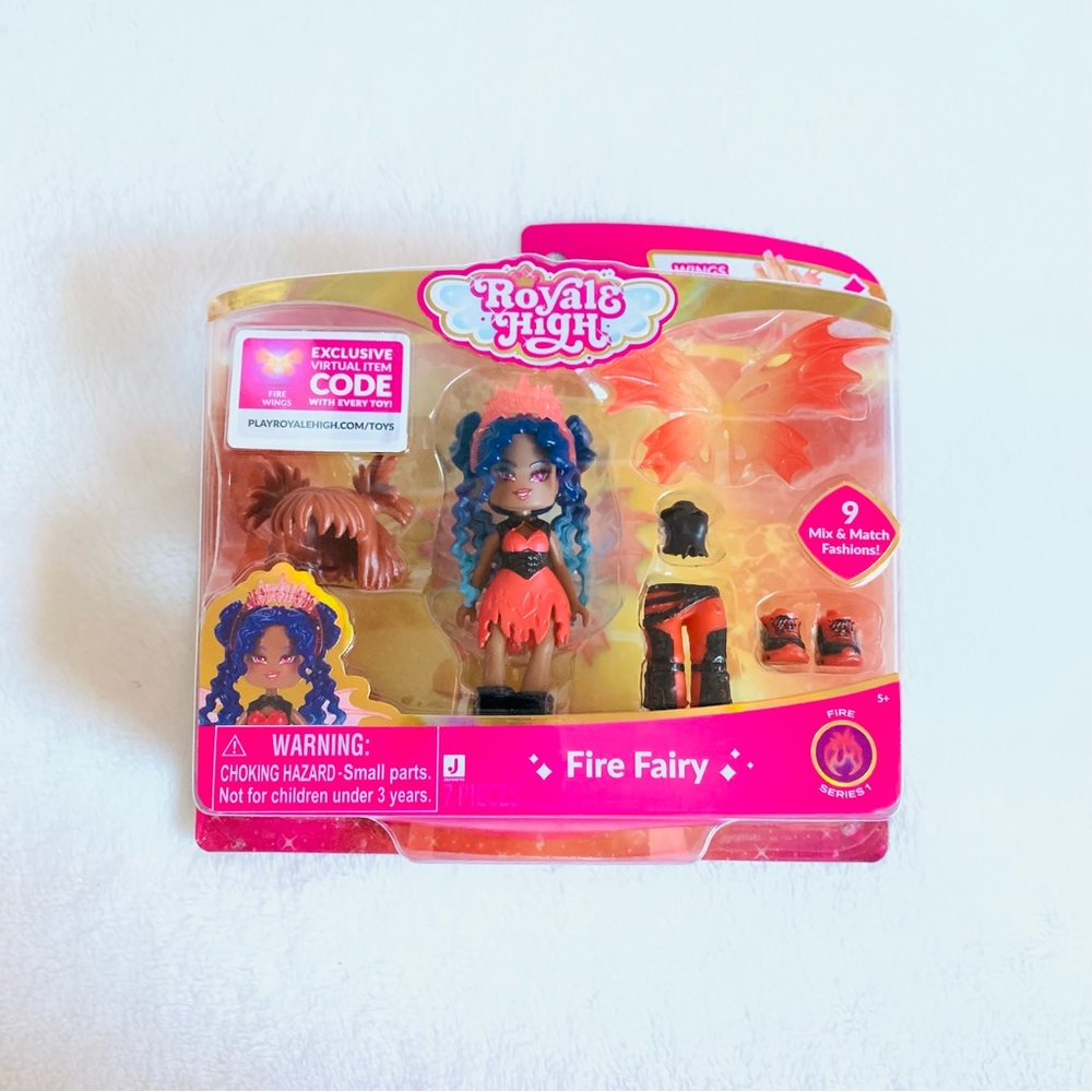 Royale High Fire Fairy 3” Mini Fashion Doll Series 1 NEW w/ Code